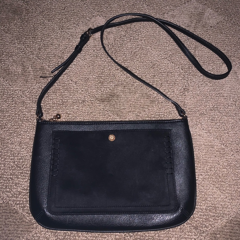 Lauren Conrad Black Leather Crossbody Purse